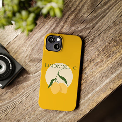 Italian Limoncello Yellow Slim Phone Cases with Lemons, Case-Mate IPHONE16 and all sizes