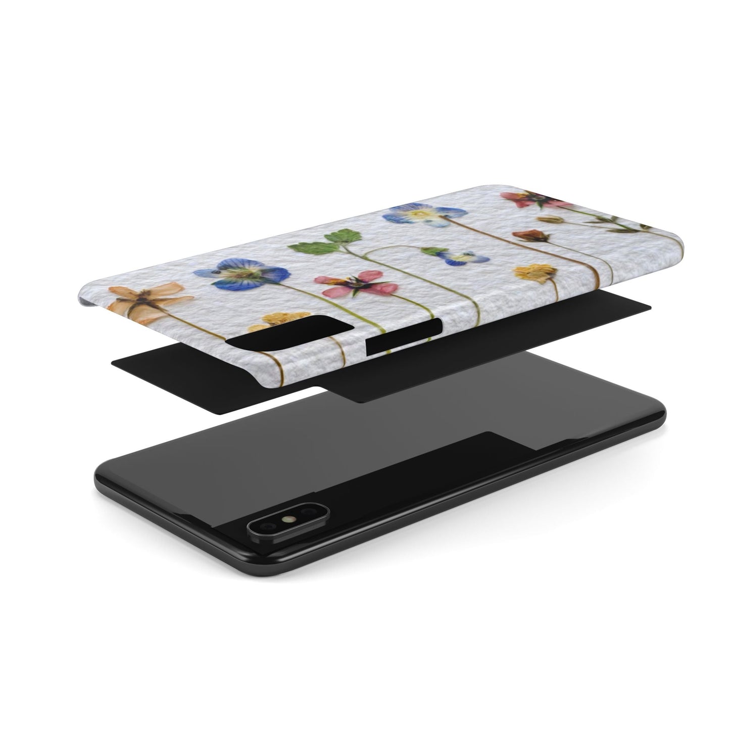 Dried Wild Pink and Purple Flower Image on Paper, Floral Slim Phone Cases, Case-Mate IPHONE16 and all sizes