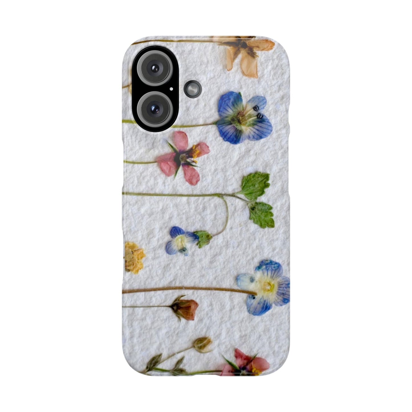 Dried Wild Pink and Purple Flower Image on Paper, Floral Slim Phone Cases, Case-Mate IPHONE16 and all sizes