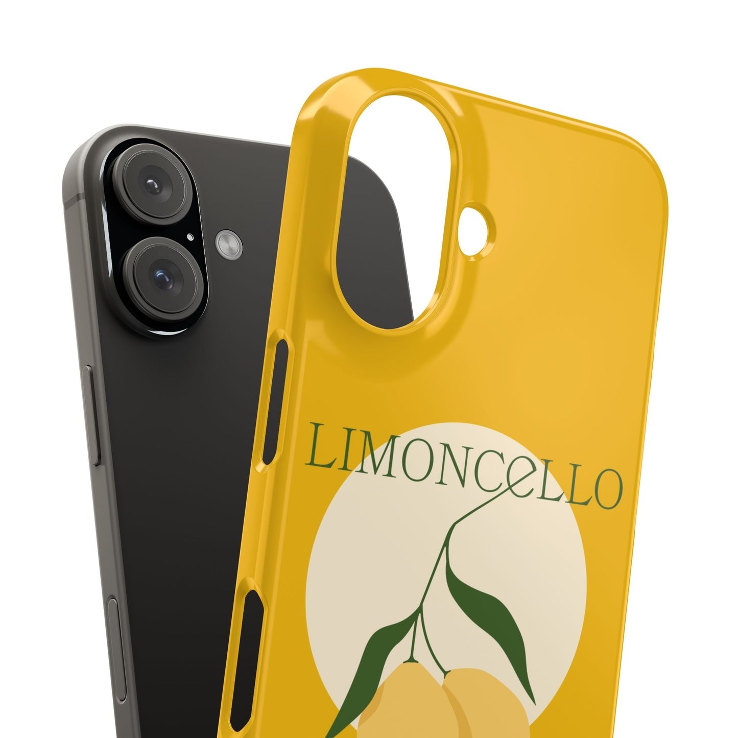Italian Limoncello Yellow Slim Phone Cases with Lemons, Case-Mate IPHONE16 and all sizes