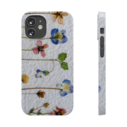 Dried Wild Pink and Purple Flower Image on Paper, Floral Slim Phone Cases, Case-Mate IPHONE16 and all sizes