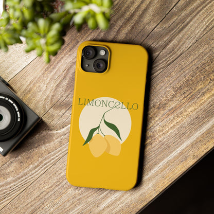Italian Limoncello Yellow Slim Phone Cases with Lemons, Case-Mate IPHONE16 and all sizes