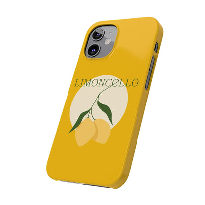 Italian Limoncello Yellow Slim Phone Cases with Lemons, Case-Mate IPHONE16 and all sizes